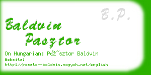 baldvin pasztor business card